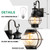 Lamomo Outdoor Wall Sconce,2 Pack Black Dusk to Dawn Motion Sensor Light Fixtures,Exterior Aluminum Waterproof Porch Lights for House Patio(No Bulb)