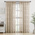 HOMEIDEAS Taupe Sheer Curtains, 52 x 84 Inches Long, 2 Panels