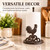 Decoronix Rustic Elegance Cast Iron Rooster Paper Towel Holder - Freestanding 12" Kitchen Countertop Accessory with Farmhouse Charm - Antique Brown, Country Style Decor