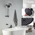 LIWEIKE 3 Handle Tub Shower Faucet with Rough-in Brass Valve Matte Black