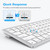 OMOTON Wired Keyboard for Mac, Compact 78-Key, USB-C/A Plug & Play, White