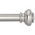 SIMEWIN Heavy Duty Curtain Rods for Windows 48 to 84 Inches, Silver Curtain Rods for Bedroom, Living Room, Patio, Kitchen, Adjustable with Classic Finials