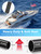 Boat Flag Pole, Pontoon Boat Accessories Flag Pole Kit, 60 in Flag Pole with 12”x18” American Flag, Adjustable Holder Mount, Tangle Free Rings, Metal Black Marine Flags Pole Fit 0.5”-1.1” Yacht Rails