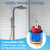 (1Pack) JH02BJ HL-40 Shower Cartridge Replacement,40mm Ceramic Pressure Balance Cartridge,for Tub and Shower Faucet Valve,Blue, Red