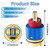 (1Pack) JH02BJ HL-40 Shower Cartridge Replacement,40mm Ceramic Pressure Balance Cartridge,for Tub and Shower Faucet Valve,Blue, Red