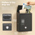 DiDiHere Mailbox with Electronic Lock, Locking Mail Boxes for House, Wall Mount Business Suggestion Box, Key Drop Box, One Time Code/Permanent Code/Spare Key Unlock, Large Capacity, Black, 14x4x10in