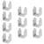 GBGS 10 Pack 1.5" U Brackets,304 Stainless Steel