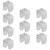 GBGS 10 Pack 1.5" U Brackets,304 Stainless Steel