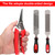 PEUTIER 3pcs Goat Hoof Trimmers and File, Nail Clippers for Goats Hoof Nippers Curved/Straight Head Sheep Hoof Trimming Shears Hoof Rasp Horseshoe File for Goat Sheep Lamb Pig Animal Hooves (Red)