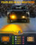 NAOEVO 4 Inch LED Pod Lights, Amber Fog Lights with 2-Lead Wiring Harness