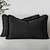 MIULEE Boho Linen Fringe Decorative Lumbar Throw Pillow Covers Black 12x20