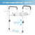 WeHwupe Raised Toilet Seat with Handles for Seniors, 5-inch Rise