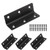 Redunest 4 Pack 3.2" Black Heavy Duty Corner Brace, 80mm Length Brackets