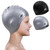 2 Pack Kids Swim Caps for Boys Girls, Durable Silicone Swimming Cap with 3D Ear Pockets for Age 3-15 Toddler Child Youth Teen, Unisex Swim Bath Hats for Short/Long Hair with Ear Plugs Nose Clip-8