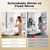 tubbede Wall Mounted Makeup Mirror, 8 Inch, 1X/30X, Rechargeable 4000mAh