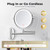 tubbede Wall Mounted Makeup Mirror, 8 Inch, 1X/30X, Rechargeable 4000mAh
