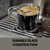 Rattleware 3 Oz Double Spout Espresso Shot Glass Pitcher 2 Pack Barista Cup