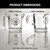 Rattleware 3 Oz Double Spout Espresso Shot Glass Pitcher 2 Pack Barista Cup