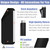 Metonsto Refrigerator Handle Covers, 5 Pieces, Leather Kitchen Appliance Handle Covers Keep Your Fridge Microwave Oven Stove Dishwasher Clean, Save Your Time, Trimmable and One Size Fits All (Black)