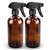 Bontip Glass Spray Bottle 16 oz for Cleaning, Plants (2 Pack, Amber)