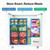 iSPECLE Deep Freezer Organizer Bins, 5 Pack Chest Freezer Baskets for 7 Cu.Ft, Stackable Wire Chest Freezer Organizer Bins for Small Food, Strong Metal with Handles for Meat and Veggies, Black