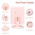deweisn Tabletop Mount Tri-Fold Lighted Vanity Mirror with 21 LED Lights, Touch Screen and 3X/2X/1X Magnification, Two Power Supply Modes Make Up Mirror,Travel Mirror