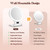 B Beauty Planet Magnifying Mirror with Light 30X, 2000mAh 1X/ 30X Magnifying Makeup Mirror with Standable Base & Tweezers, 3 Color Modes with Adjustable Brightness& Smart Display, Foldable for Travel