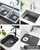 BEHOK 2 Pack Silicone Sink Protectors for Kitchen Sink, Trellis 13x11 Black