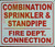 Combination Sprinkler and Standpipe FIRE Department Connection Sign (White, Reflective, Aluminum 10x12)