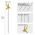 6pcs Metal Cocktail Stick, Long-billed Bird Martini Olive Skewers 4.5"