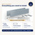 INTERNAL VENTS Door Vent for Interior Doors 17.7" x 3.6" - Two-Sided Louvered Grille for 17" x 3-1/8" Cut-Out - Installation Template & Screws Included - Bathroom, Laundry, Closet - Gray