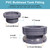 Ququyi 3 Inch PVC Bulkhead Water Tank Connector Adapter Fitting with Plugs Thru-Bulk Pipe Fitting for Rain Barrels, Aquariums, Ponds(Set of 1)