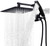 G-Promise All Metal 10 Inches Rainfall Shower Head with Handheld Combo