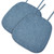 baibu 14x14 Memory Foam Metal Chair Cushions Set of 4, Dual-Layer Design Non-Slip Metal Dining Chair Pads Kitchen Seat Cushion with Machine Washable Cover, 4 Counts, Blue