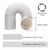 Portable AC Window Vent Kit, Sliding Door AC Seal Kit 5.9" Exhaust Hose