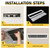 Powrocket Linear Bar Air Grille 24" X 6", Aluminum Air Supply/Return Grilles,Easy Air Flow,Removable Grille/Door-HVAC Air Vent Cover,White[Outer Dimensions: 24.8"w X 6.8"h]