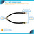 “Y” Mixer Hose, Mix Hot and Cold Water-Washer Braided Rubber Inlet Hose ¾” with Brass Couplings
