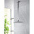 Anpean 16 Inch Square Ceiling Mounted Shower Arm and Flange, Brushed Nickel