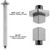 Anpean 16 Inch Square Ceiling Mounted Shower Arm and Flange, Brushed Nickel