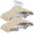 SONGMICS 30 Pack Pants Hangers, Velvet Hangers with Adjustable Clips