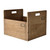 KIRIGEN Wooden Vinyl Record Storage Crate Box, Holds 80 LP Albums, Brown