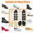 16 Pairs Shoe Filler Heel Pads for Womens Shoes - Shoe Filler for Too Big Shoes Women with Toe Inserts, Toe Inserts for Too Big Fit