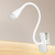 TOPMB LED Reading Light, Eye-Caring Book Light for Reading in Bed, 360° Flexible Clip on headboard lamp, 5W 3000k Desk Lamp with Clamp for Bedroom, Office, Painting, Workbench and Sewing, White