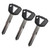 gradora 3PCS Duplicate Key Blank Key Uncut Replacement for Kawa-saki Ninja 650 Ninja1000 Versys650 1000 Vulcan s 650 Nomad KLR 650 KLX ZX-6R ZX-10R ZX-14R Z400 Z900 Z1000 Black