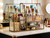 Luxury Glass Makeup Organizer Antique Bronze Metal Frame, Clear Vanity Countertop Storage Case for Cosmetics, Skincare, Perfume, Jewelry, Brush Holder & Drawers for Bathroom, Bedroom, Dressing Table