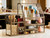 Luxury Glass Makeup Organizer Antique Bronze Metal Frame, Clear Vanity Countertop Storage Case for Cosmetics, Skincare, Perfume, Jewelry, Brush Holder & Drawers for Bathroom, Bedroom, Dressing Table