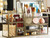Luxury Glass Makeup Organizer Antique Bronze Metal Frame, Clear Vanity Countertop Storage Case for Cosmetics, Skincare, Perfume, Jewelry, Brush Holder & Drawers for Bathroom, Bedroom, Dressing Table