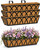 Y&M 4pcs 24 Inch Planter, Metal Window Boxes with Coco Liner, Indoor Outdoor Hanging Flower Planter for Garden, Lawn, Balcony, Porch, Fence, Patio Rail