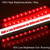 PerfecTech 11 LED Red Trailer Brake Tail Light, 2 Pack 16” LED Bar Stop Turn Signal Tail Lights Waterproof Third 3rd Brake Strip Red Light for Marine Boats Golf Cart Offroad Truck RV UTV ATV