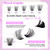 WENDY LASHES Lash Clusters C3 C3, 448PCS, 10-18MM D-Curl